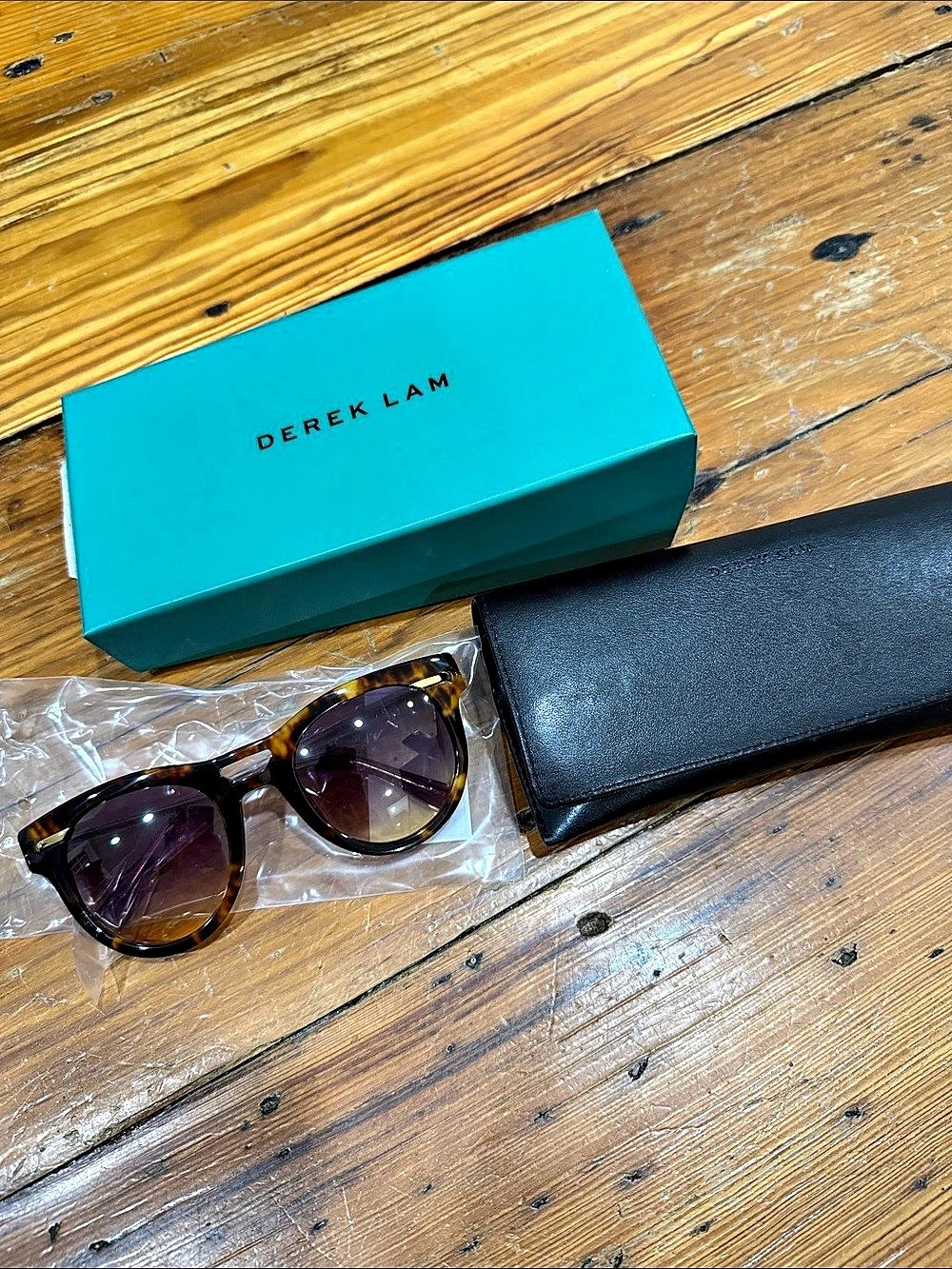 Derek Lam KIM Tortoiseshell Sunglasses Brown & Black